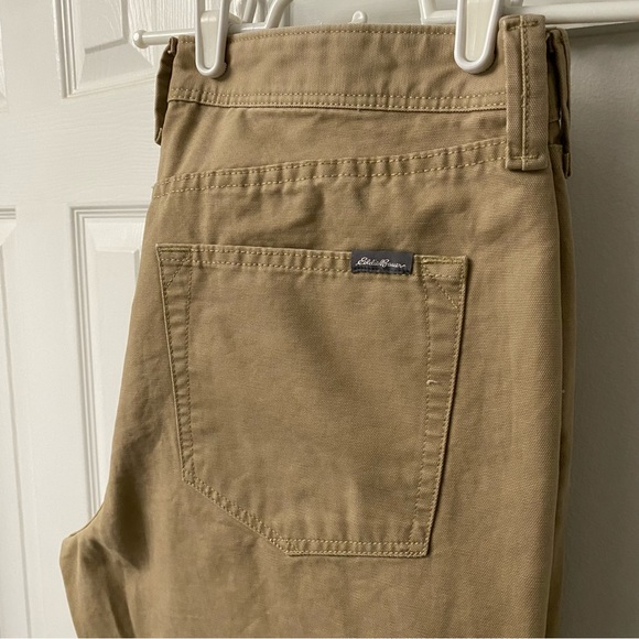 Eddie Bauer NWT Straight Fit Chino Jeans in Tan 35/32 - Picture 6 of 7